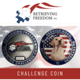 Retrieving Freedom Challenge Coin Service Dogs