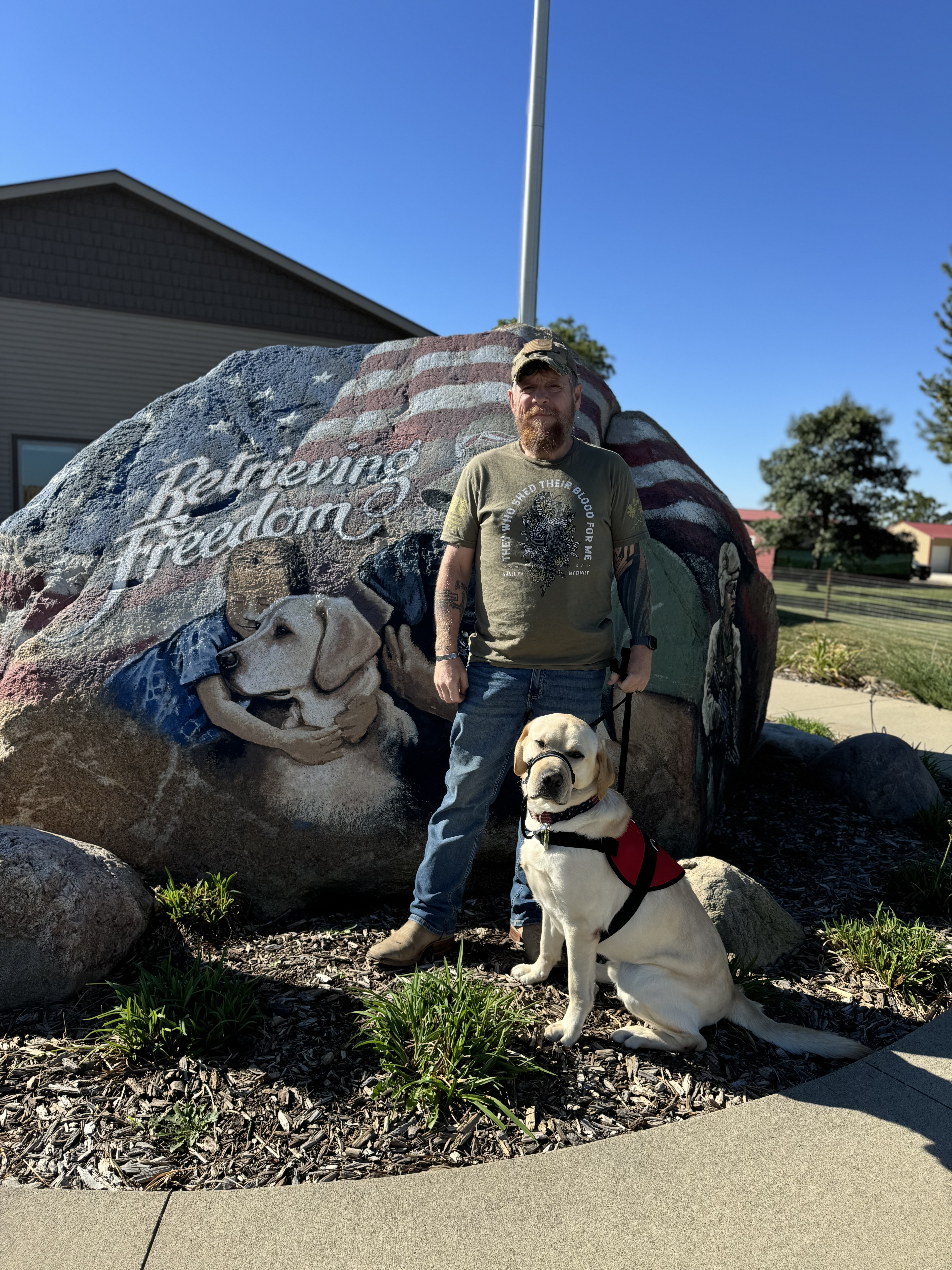 Justin and his Veteran Service Dog Barley!